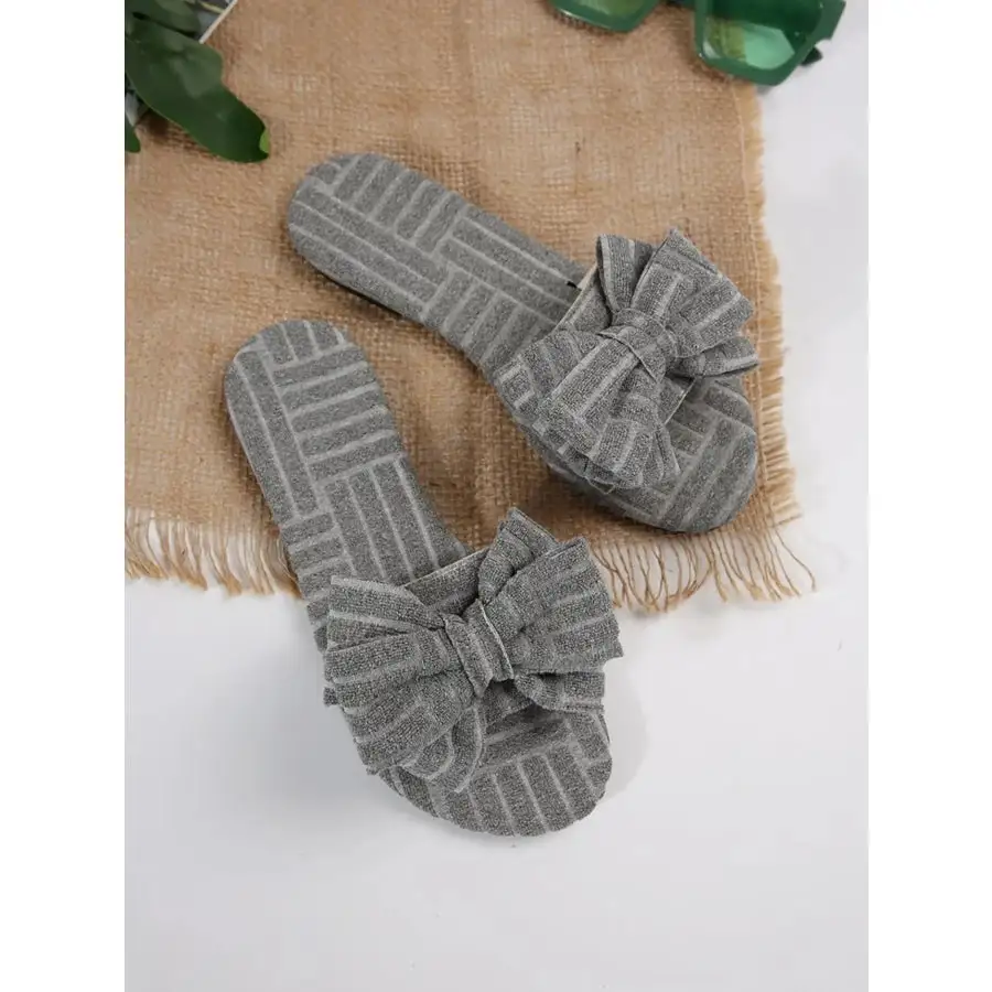 Bow Knot Open Toe Slippers