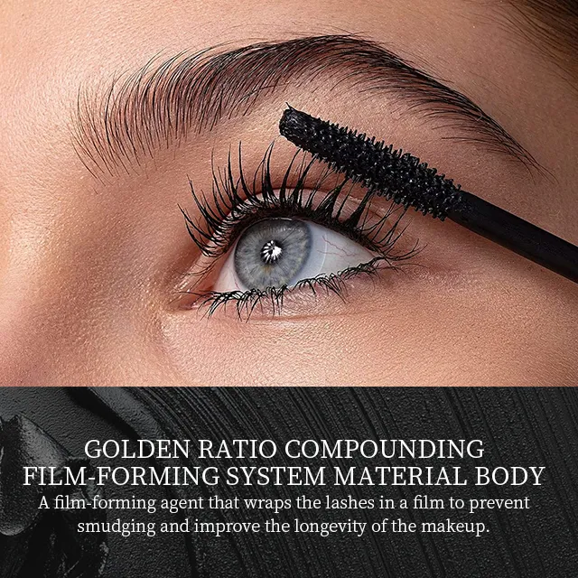Gold Tube Long Lasting Thick Black Color Mascara  Lengthening Eyelash Curling Makeup Mascara