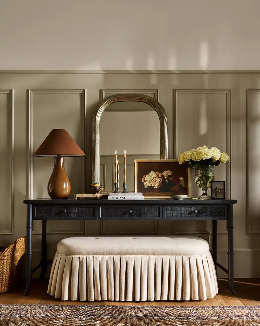 Storage Mahogany Console Table