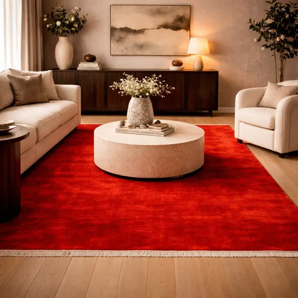 Hand-Loomed Wool Fringe Table Runner