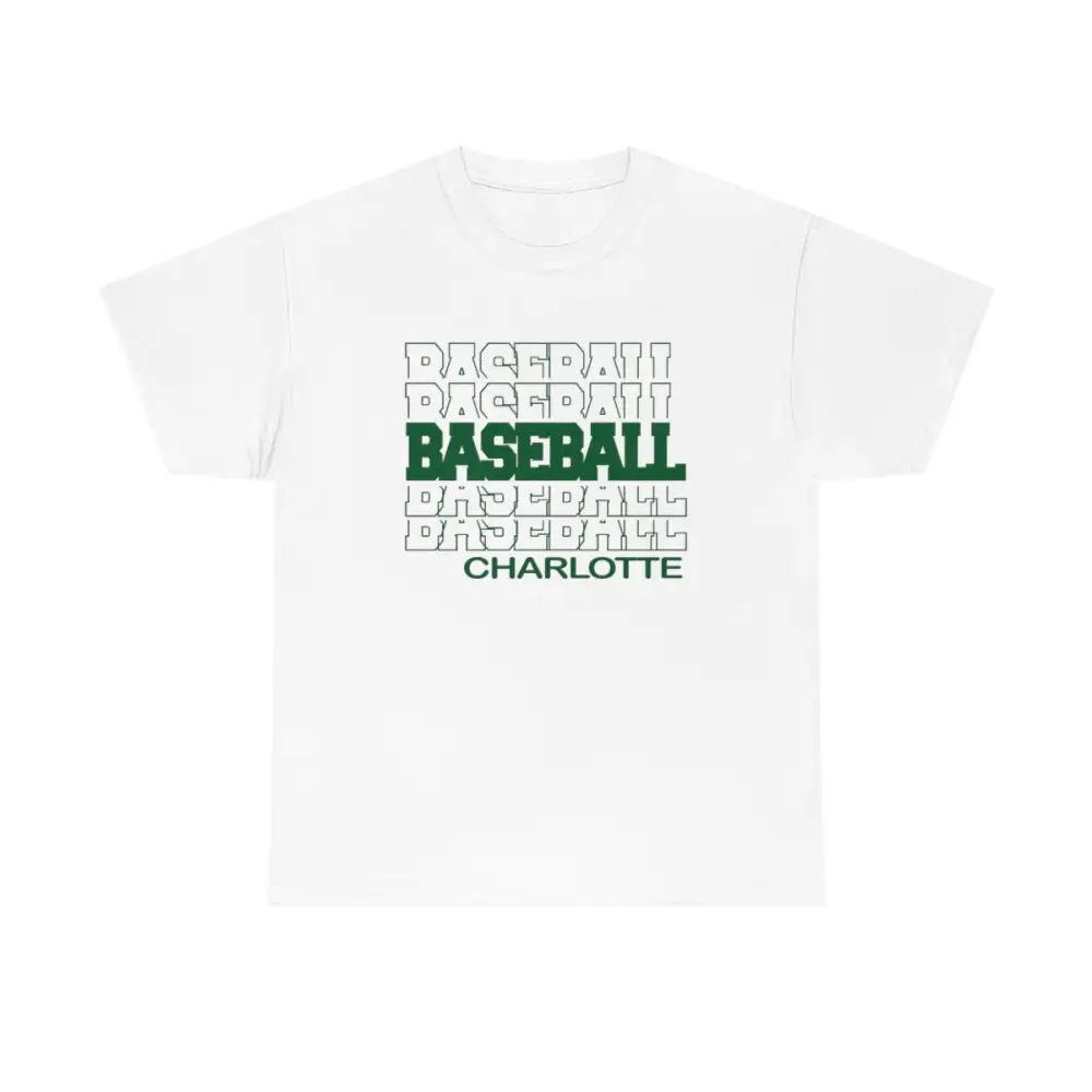 Baseball Charlotte in Modern Stacked Lettering