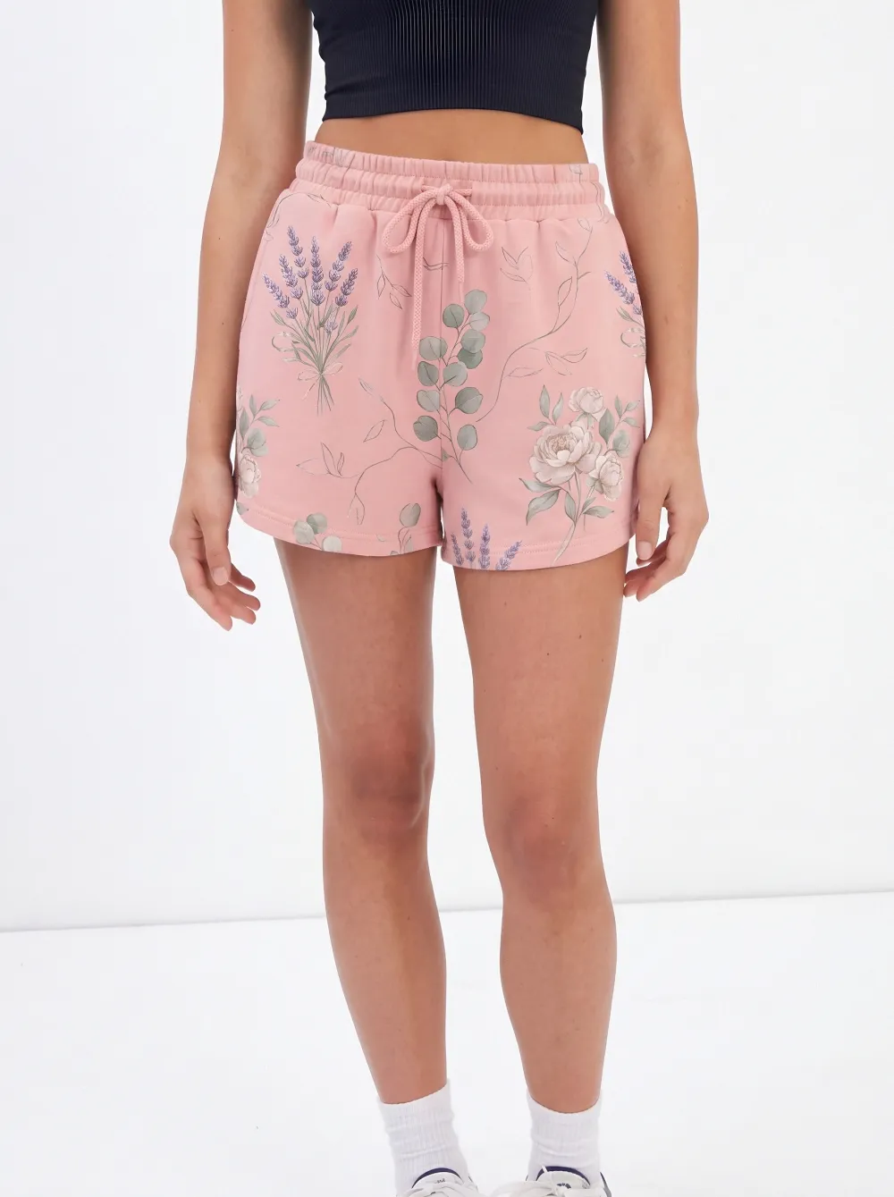 Women's Floral Lover Lavender Eucalyptus Printed Shorts