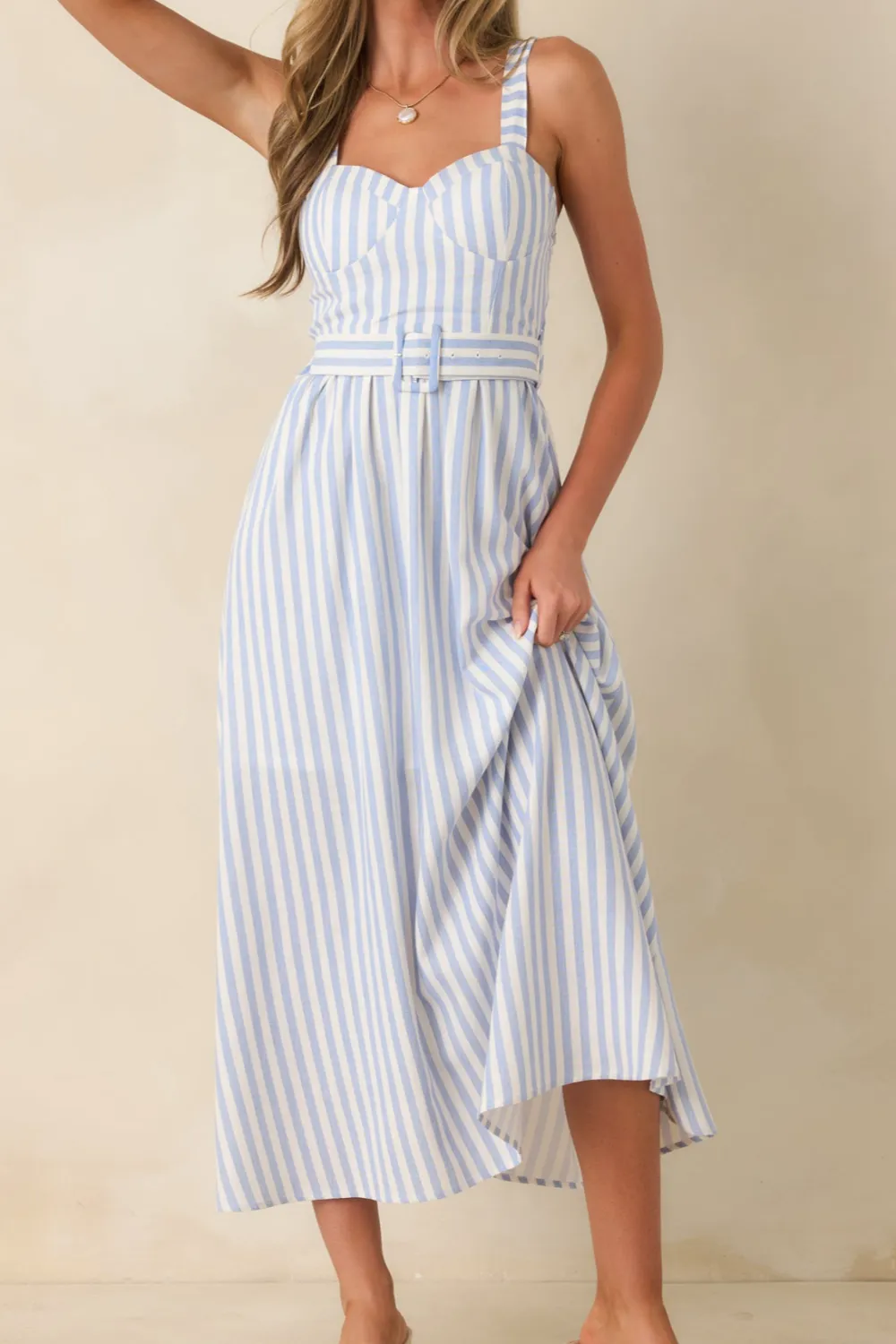 Striped Already Midi Dress