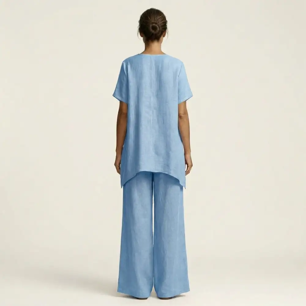 Libiana | V-Neck Linen Set