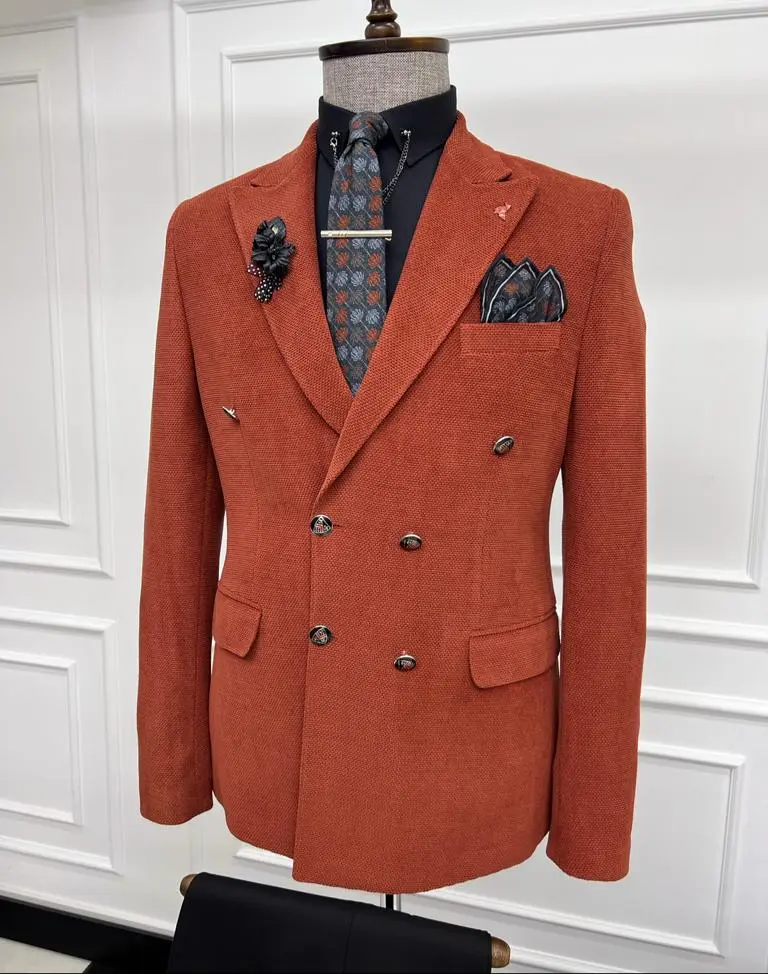 Classic Slim Fit Special Design Double Breasted Jacket