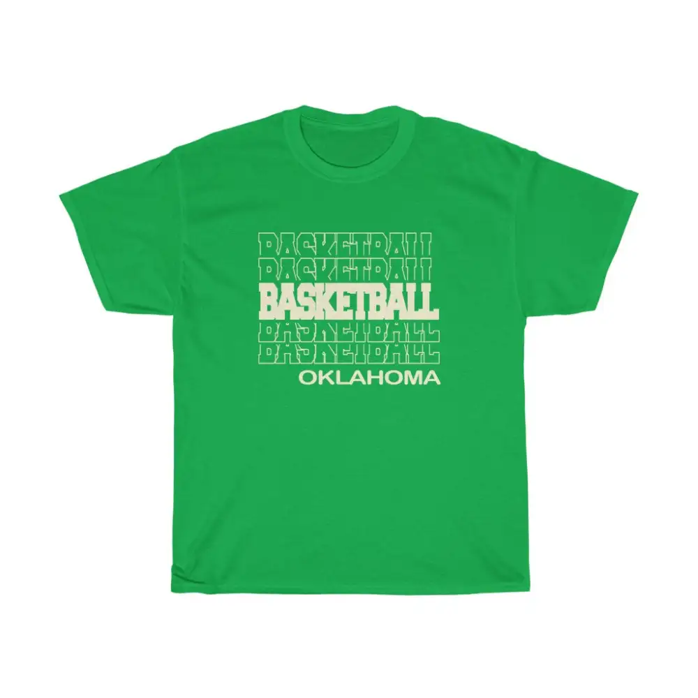 Basketball Oklahoma in Modern Stacked Lettering