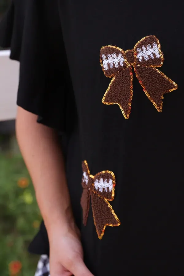 Sideline Sparkle Ruffle Casual Tee