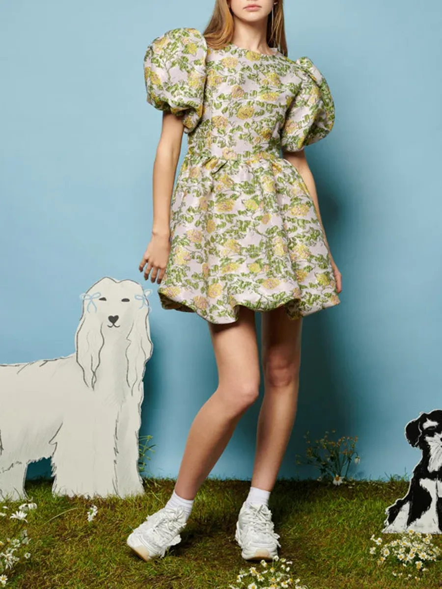 Jacquard Mini Dress