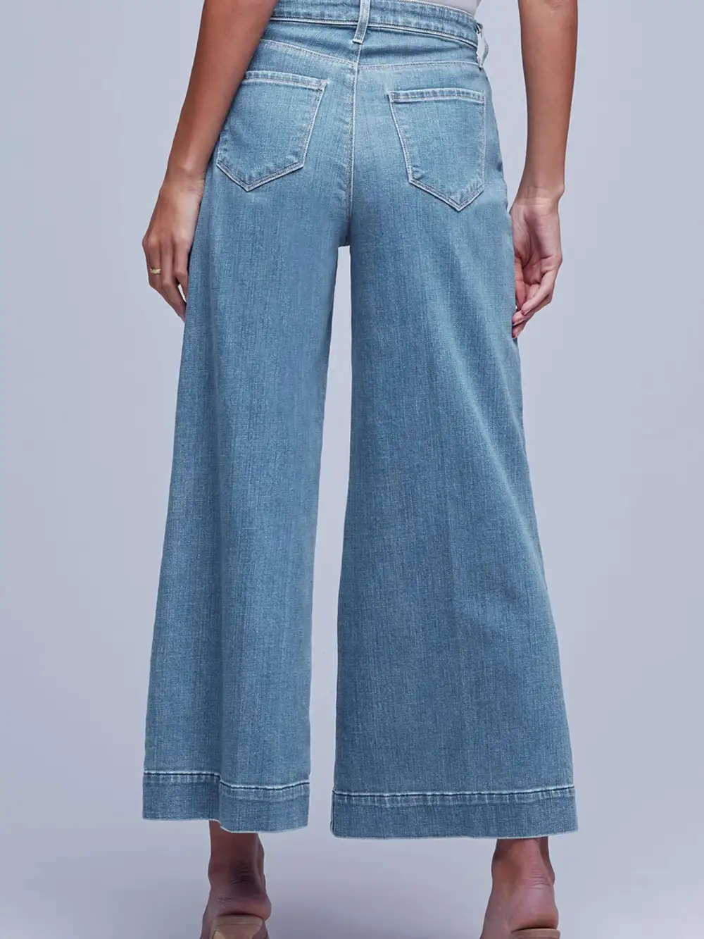 Flare Leg Seam Detail Denim Jeans