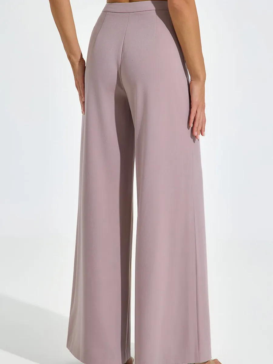 Amelia Embroidered Blush Pantsuit Set