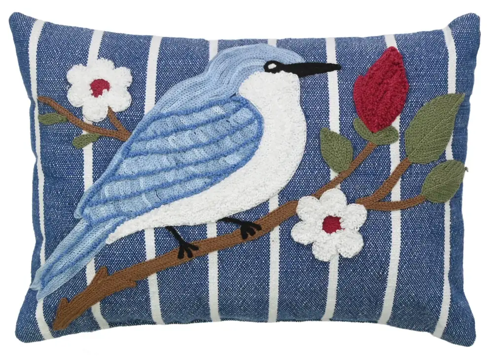 Artisan Embroidered Animal Motif Decorative Cushion Cover