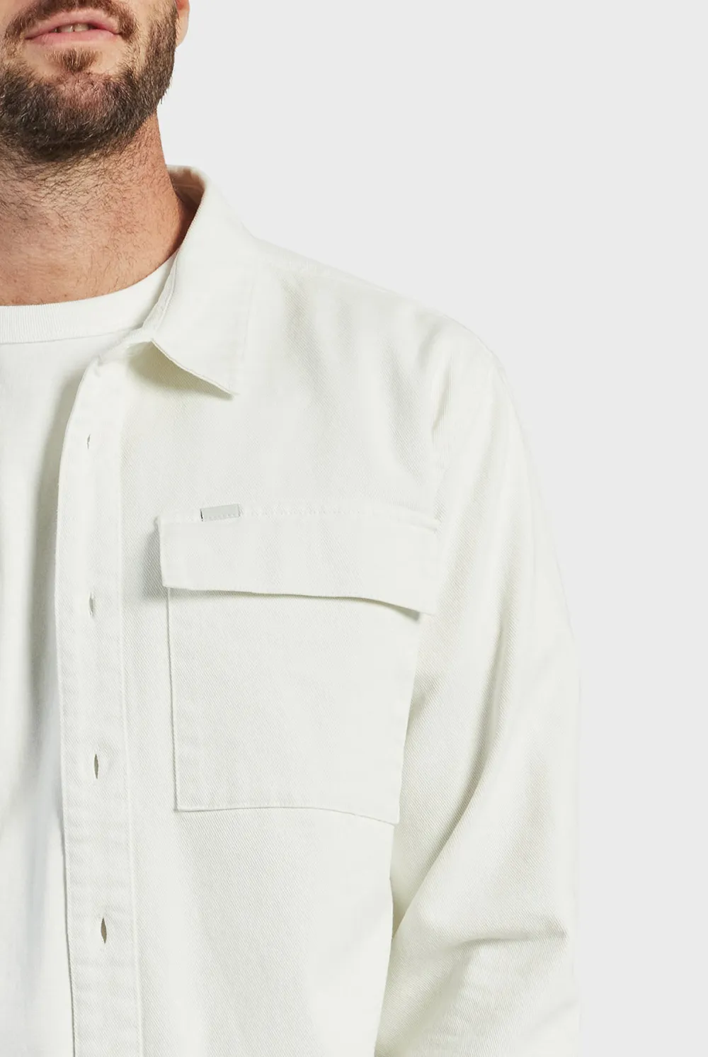 Casual Style Overshirt-Aloe beige