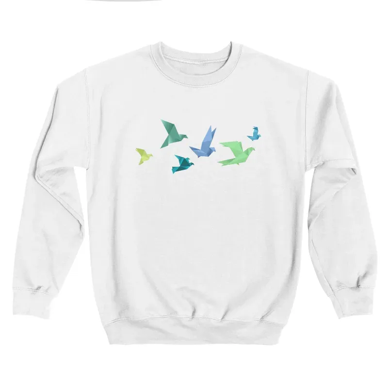 Artistic Origami Birds Sweatshirt