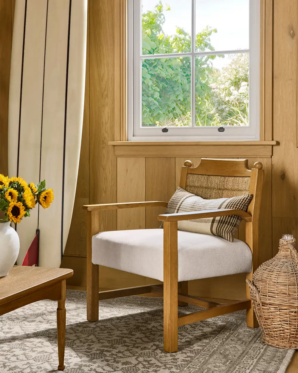 Woven Oak Lounge Chair