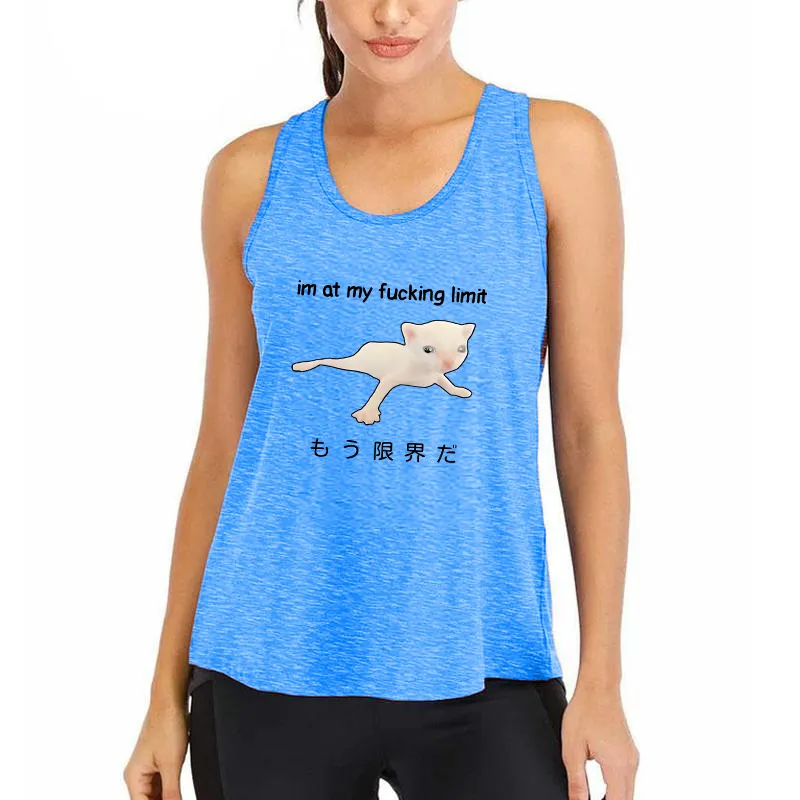 Cat Reaching Its Limit Athletic Tank