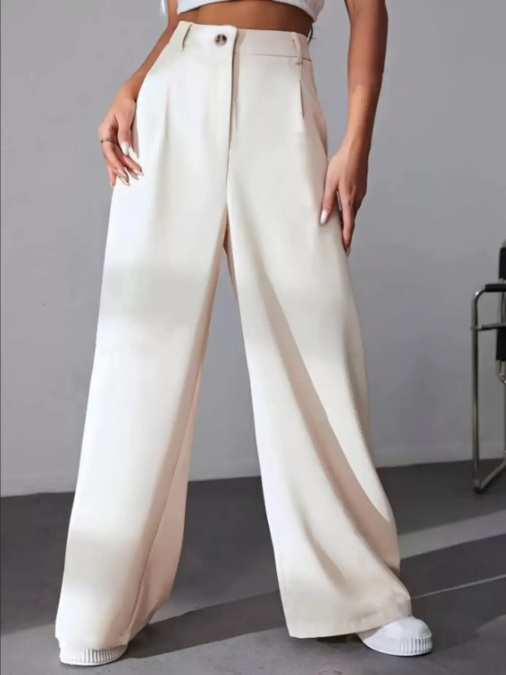 Wide Leg Pleated Everyday Versatile Pants