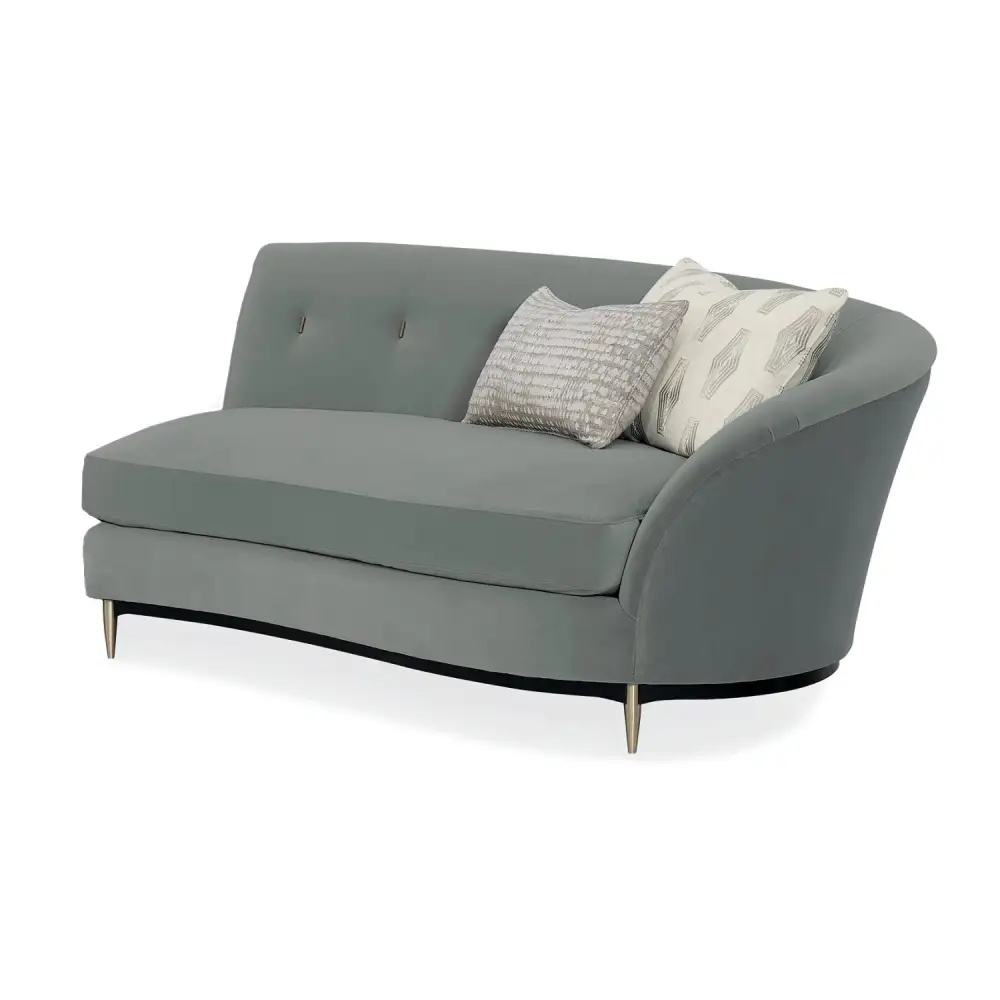 Contemporary Velvet Loveseat