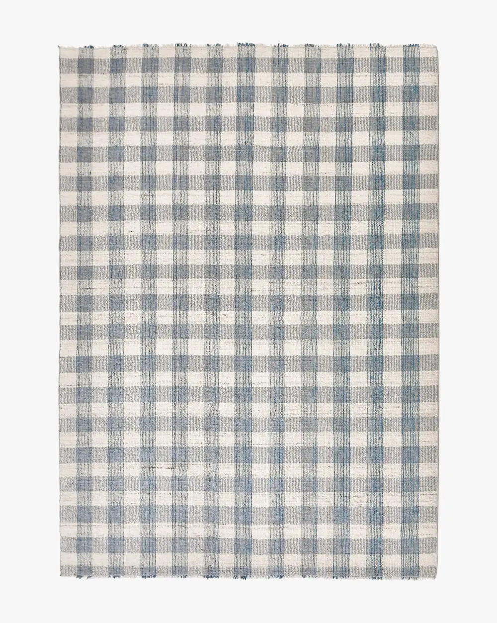 Gingham Hand-Loomed Wool-Cotton Area Rug