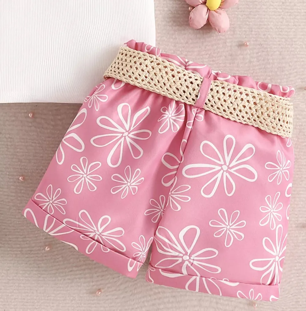 Modern Belted Casual Shorts