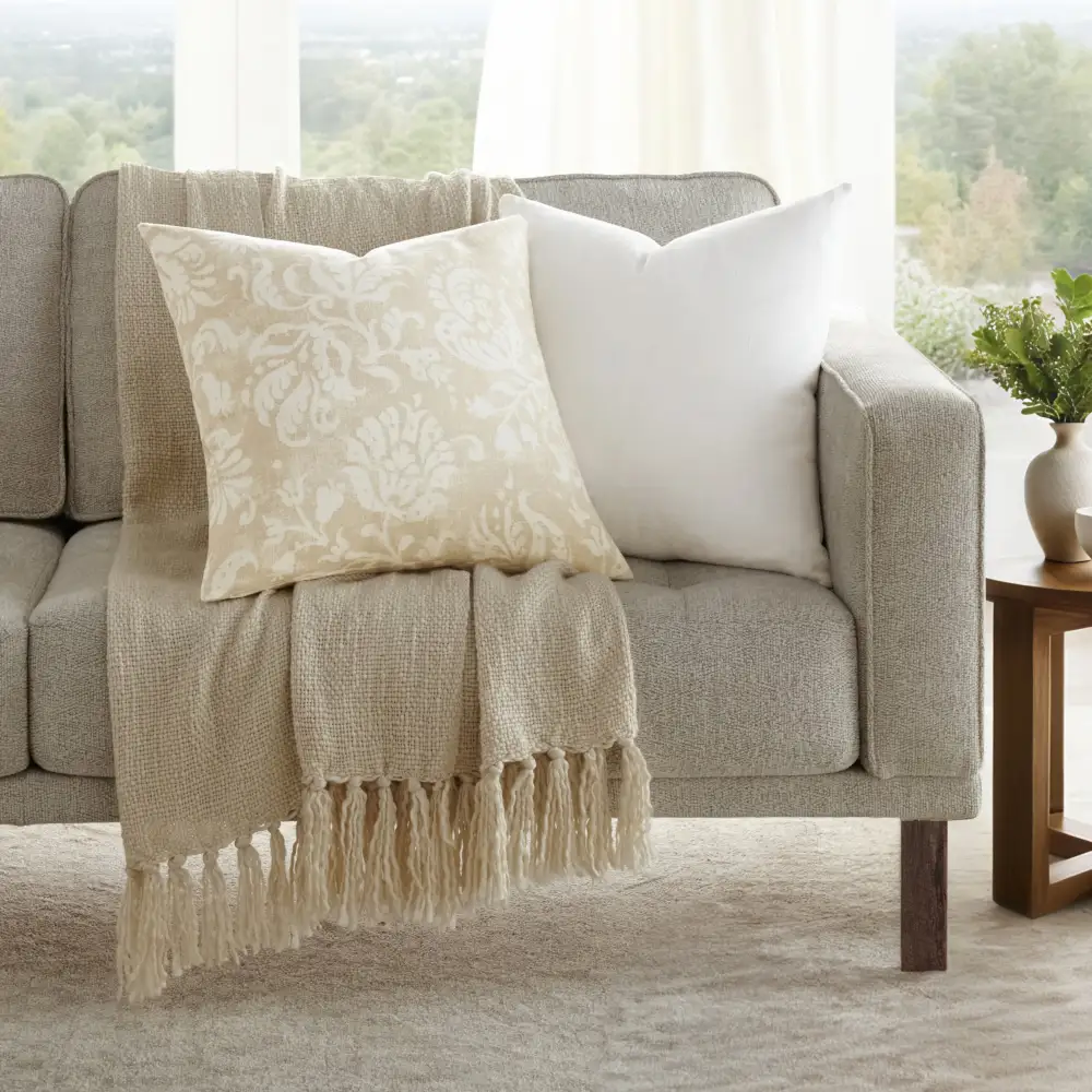 Distressed Floral  Throw Pillows