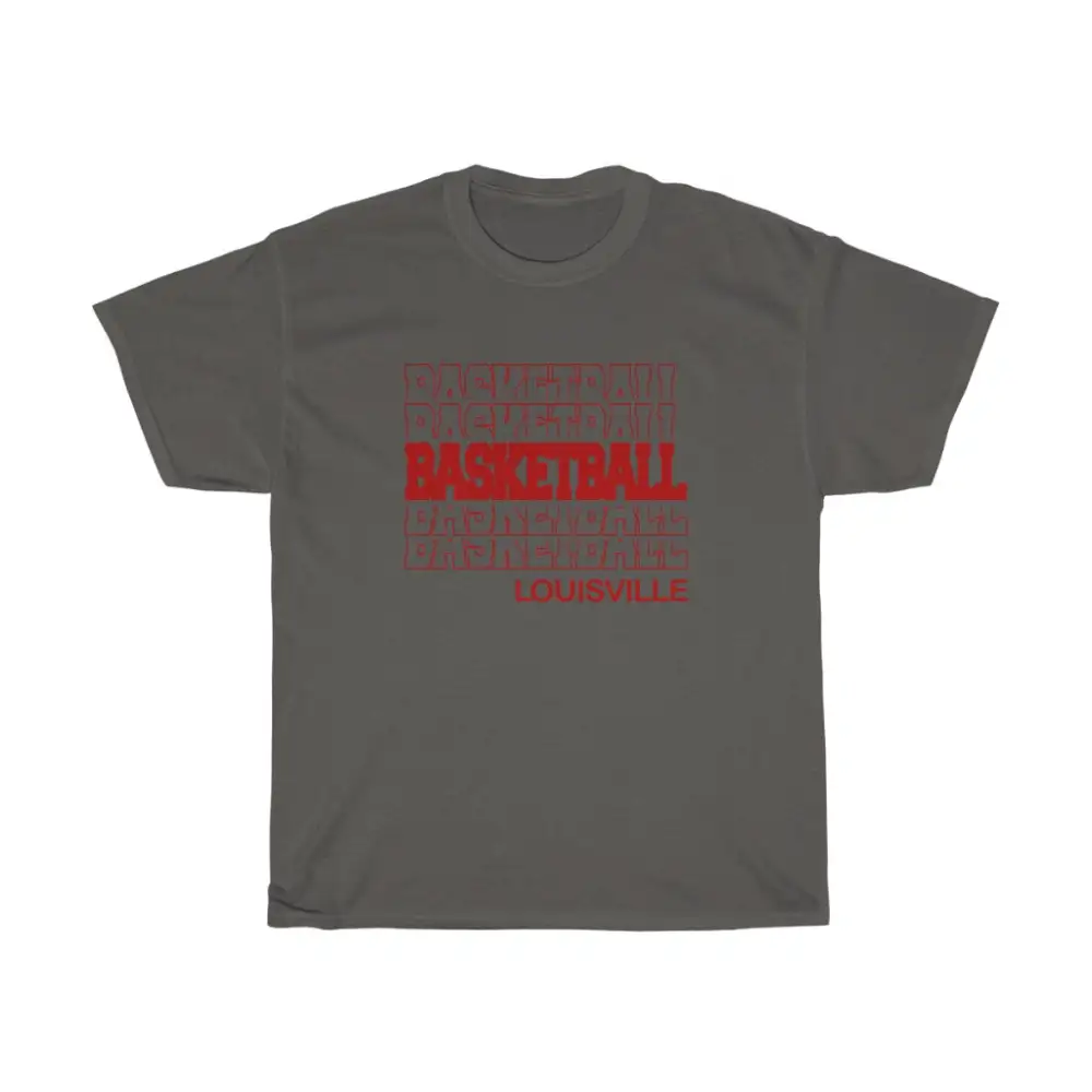 Basketball Louisville in Modern Stacked Lettering