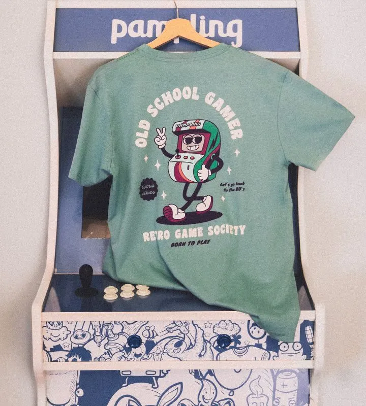 Old School Gamer Pattern T-Shirt