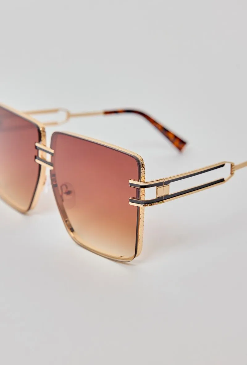 Polished Brown Lens Sunglasses