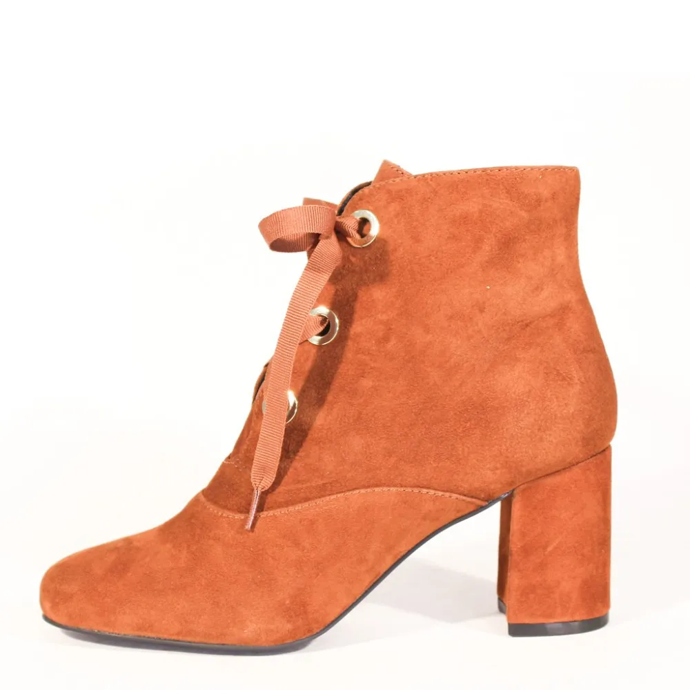 Suede Lace Up Ankle Boots