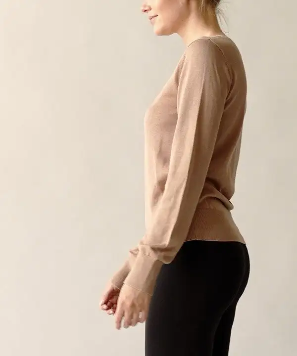 Bamboo Sweater Crew Neck Top Sweatshirt