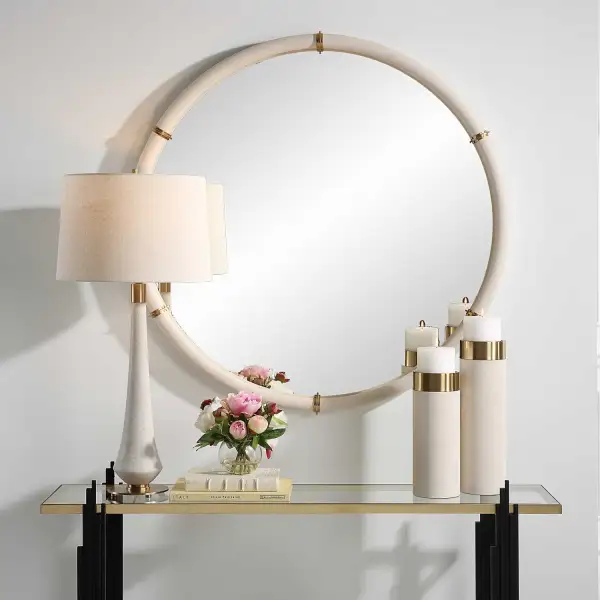 Shagreen Leather Mirror