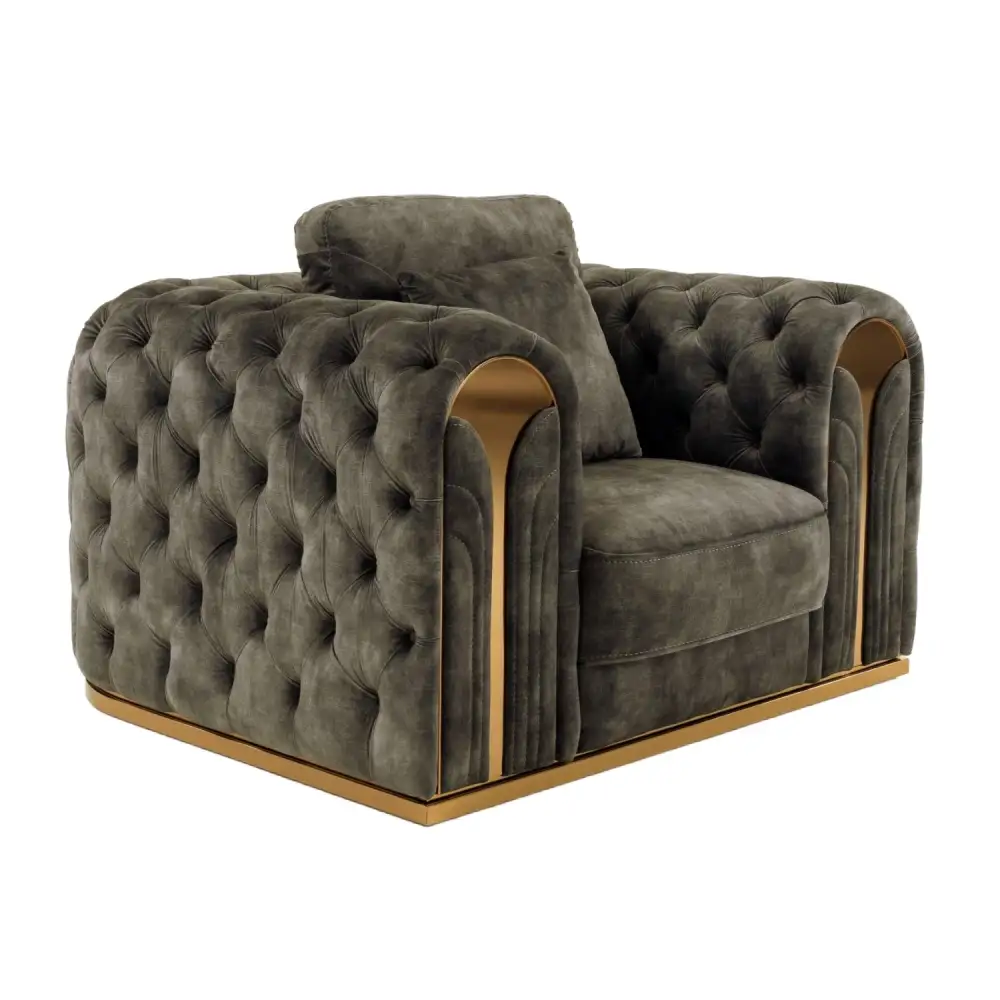 Velvet Tufted Lounge Chair