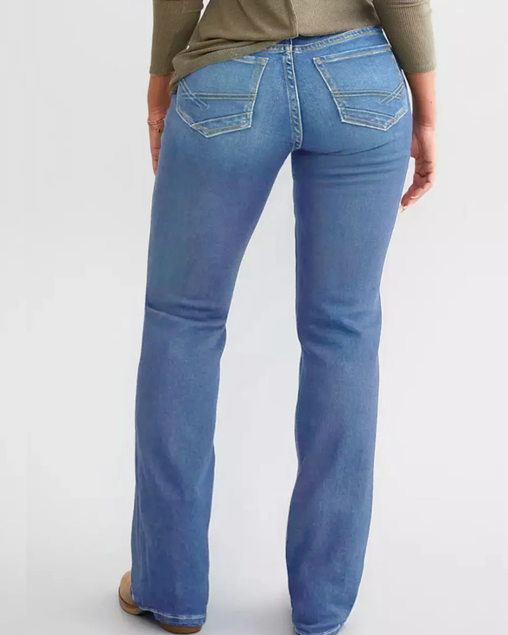 Stretch Slim-Fit Kick-Flare Jeans