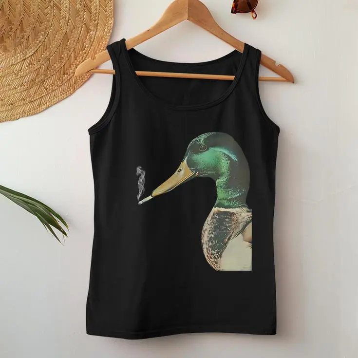 Mallard Smoking Cigarette Women Tank Top