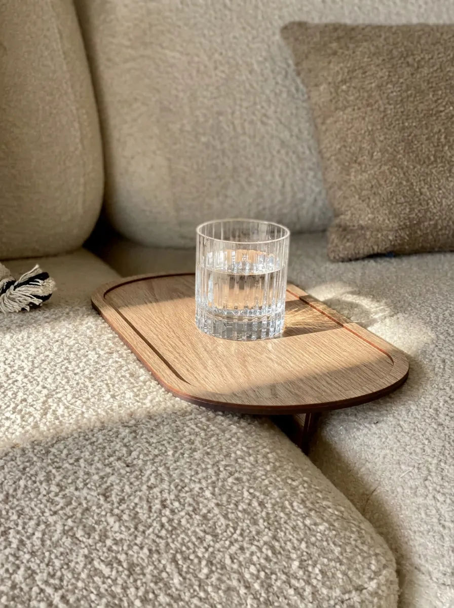 Elm Sofa Tray Cream