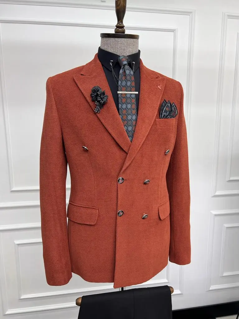 Classic Slim Fit Special Design Double Breasted Jacket