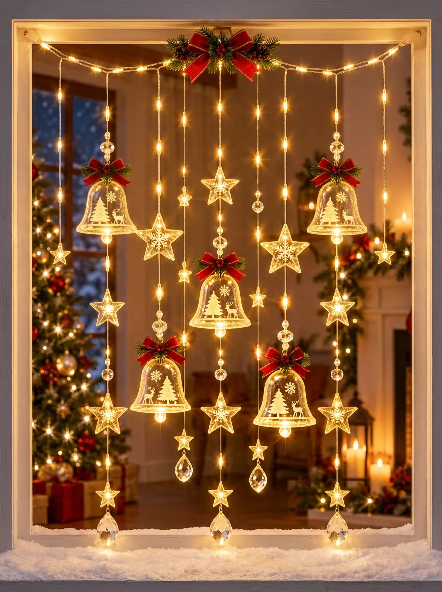 Bell Star Pattern Christmas LED String Lights