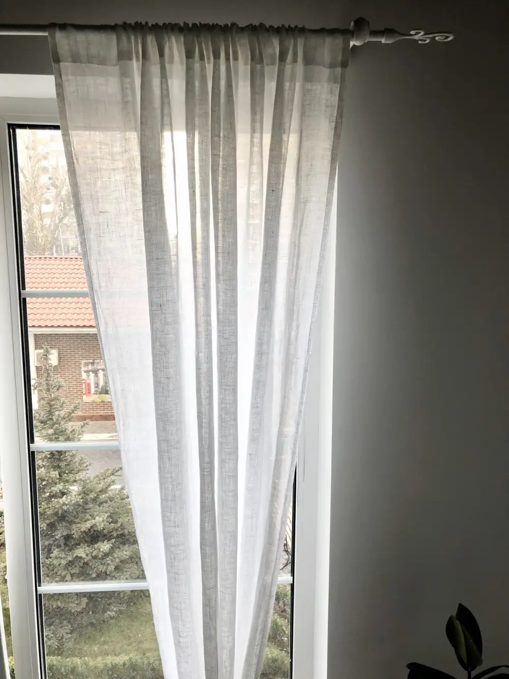 Sheer Rod Pocket Linen Curtain