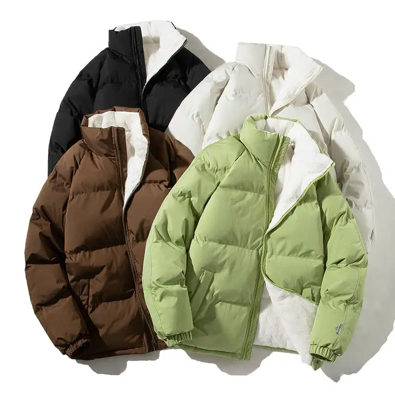 Quilted Teddy Stand Collar Bomber Jacket