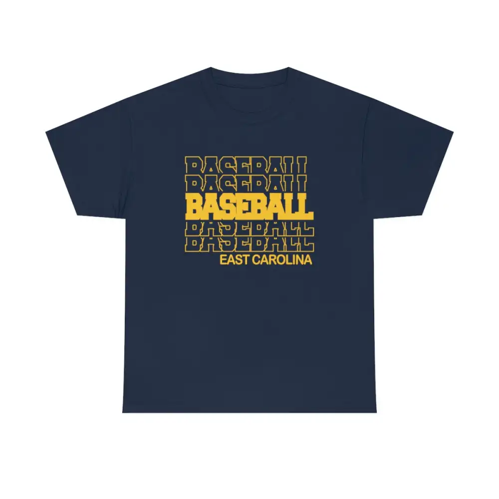 Baseball East Carolina in Modern Stacked Lettering