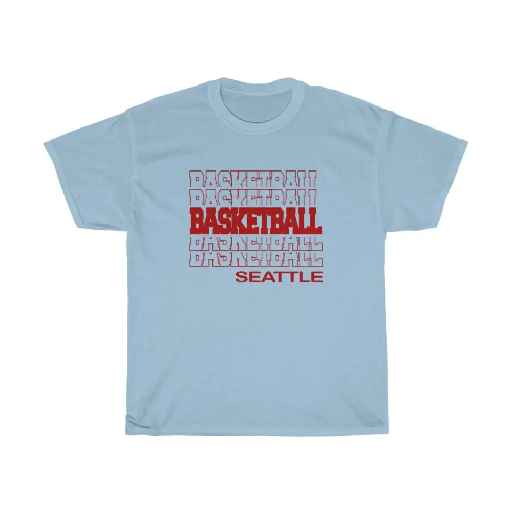 Basketball Seattle in Modern Stacked Lettering