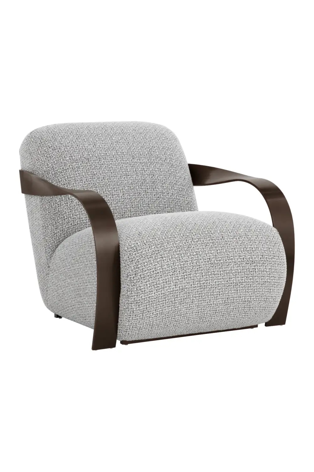 Twisted Brass Arm Lounge Chair