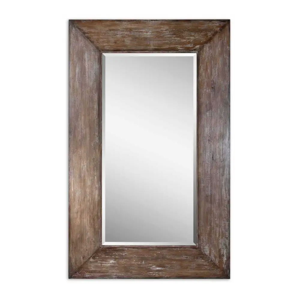 Distressed Beveled Mirror