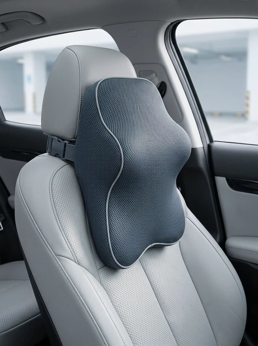 Neck-Support Memory-Foam Mesh Car Neck Support Pillow