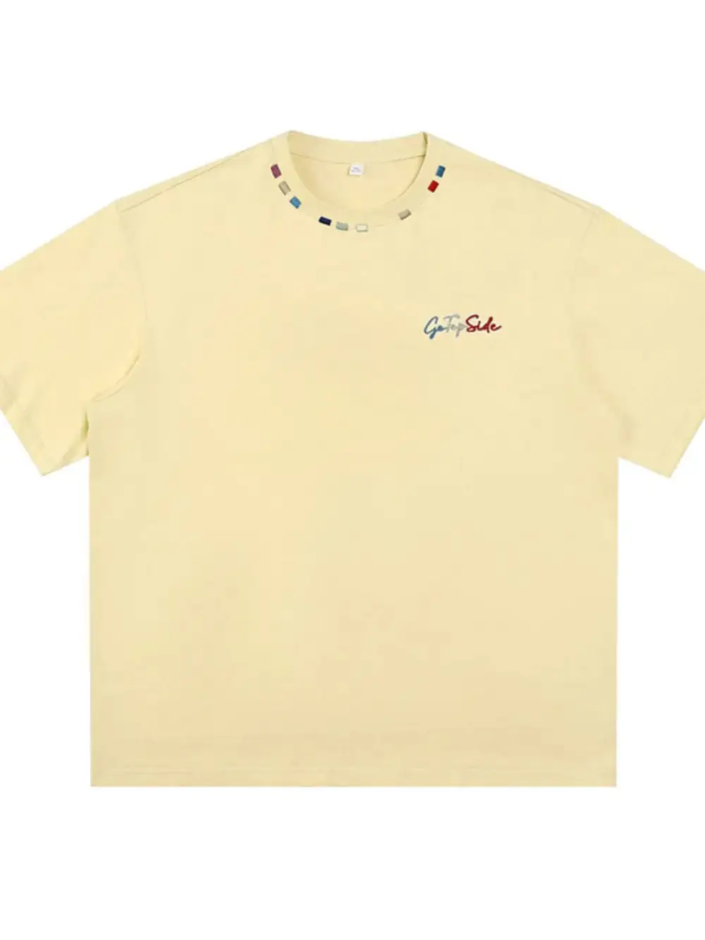 Embroidered Crew Neck Half Sleeve Tee