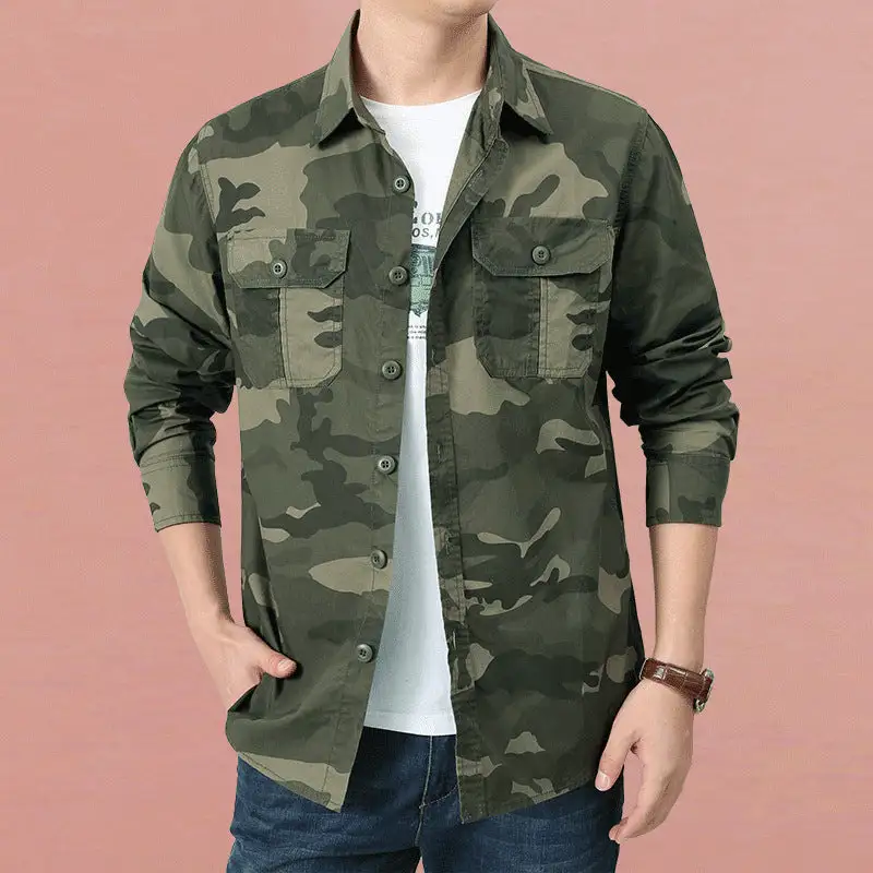 Men's Camouflage Utility Pocket Shirt