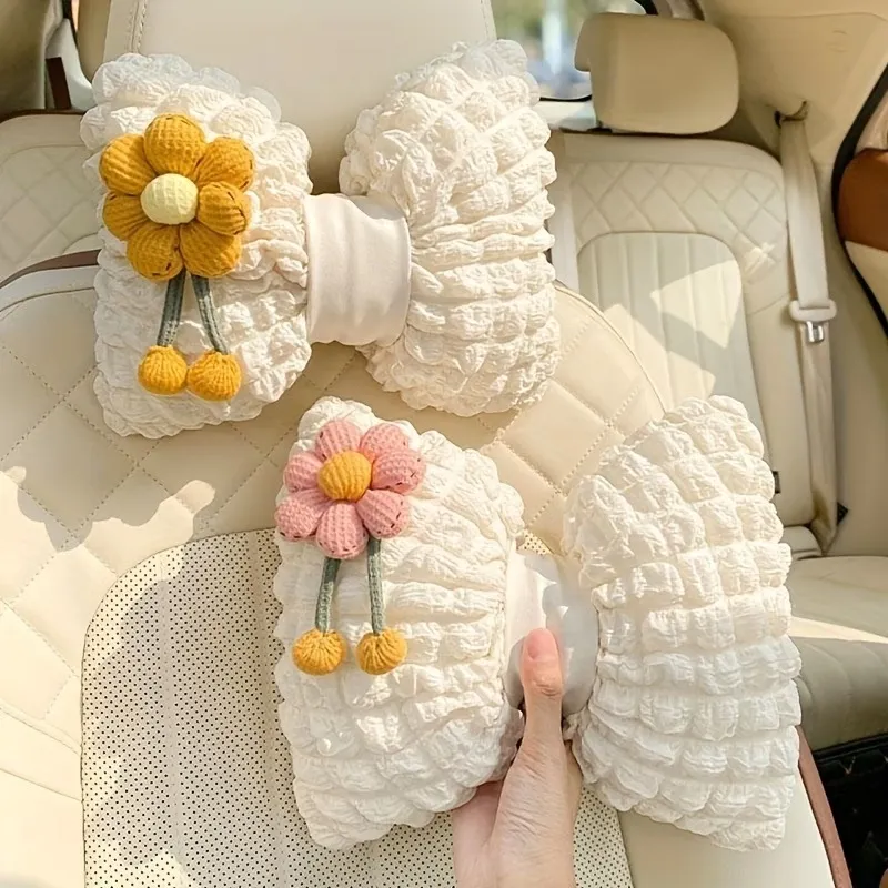 Flower Bow Car Neck Pillow