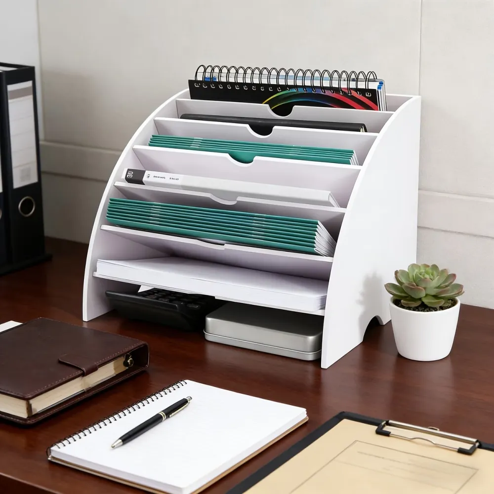 Multi-Slot Desk File Organizer