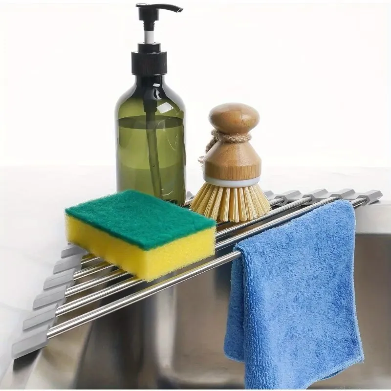 Roll-Up Sink Drying Rack
