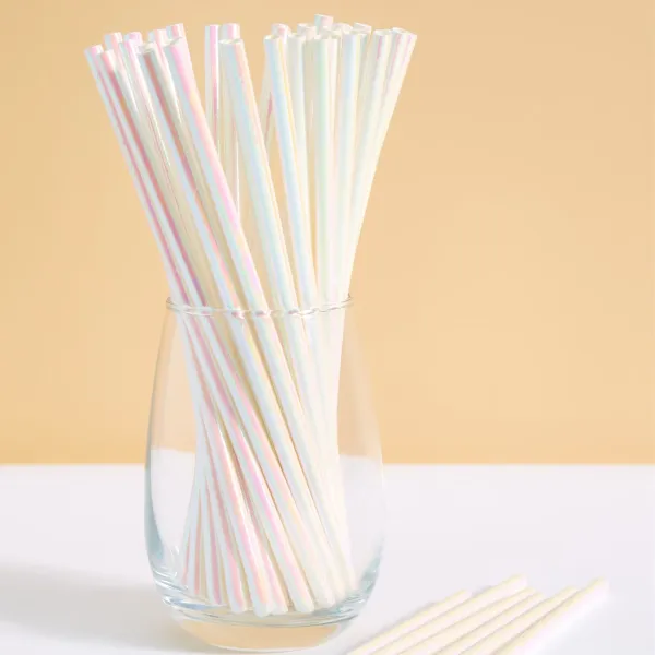 Pastel Striped Straws