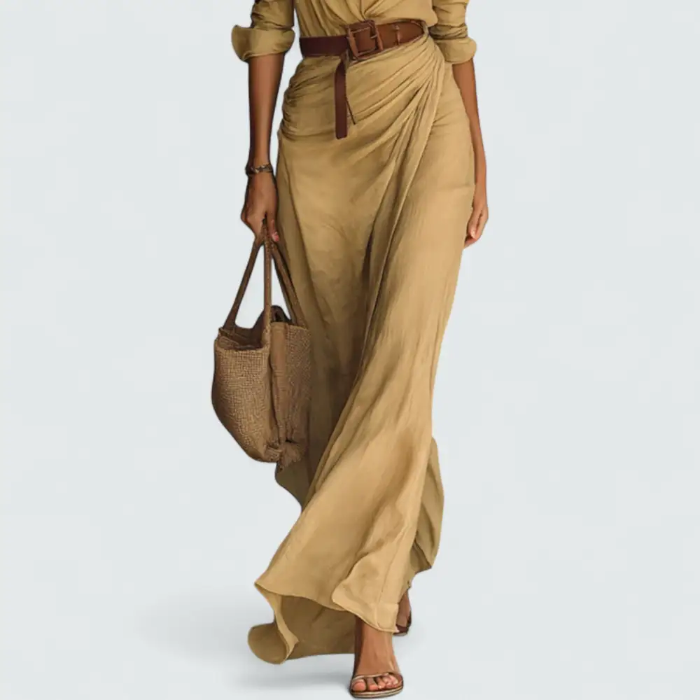 Long Sleeve Flowing Maxi Dress